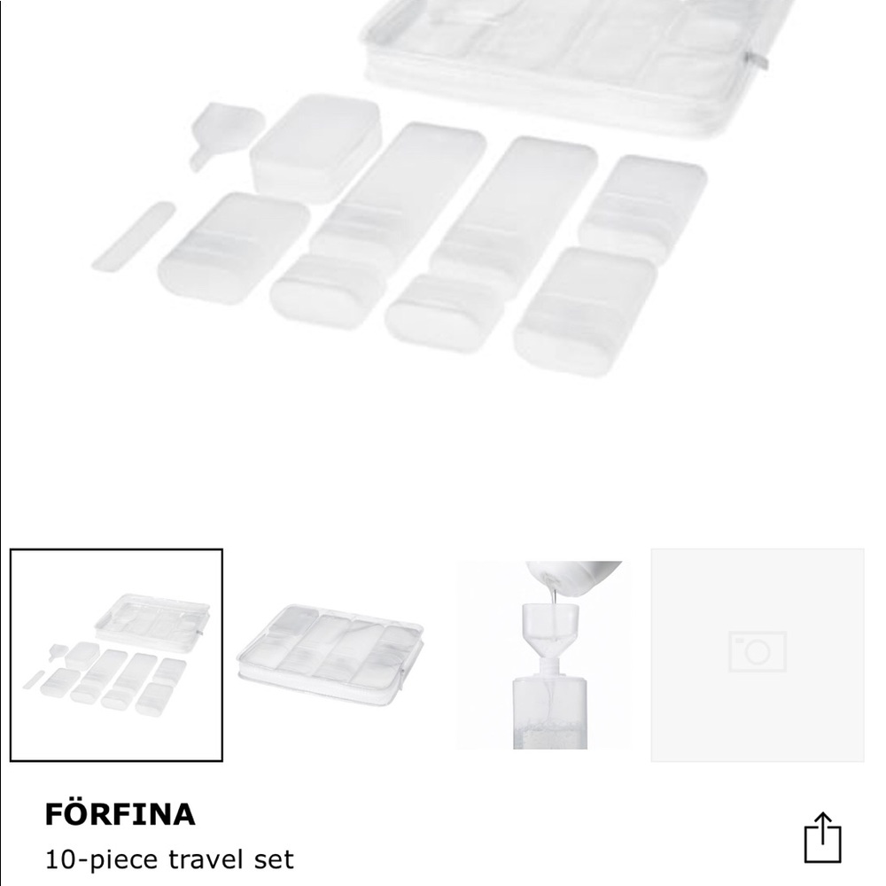 Forfina travel bottle set